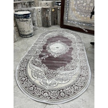 Ковер в гостиную дизайн 01 Сиреневый Овал