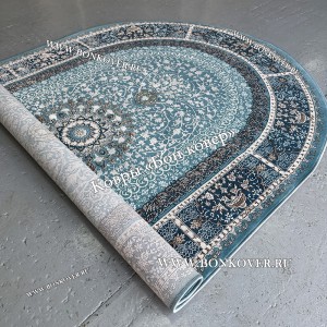 Турецкий Ковер Для гостиной New дизайн 376 Синий Овал